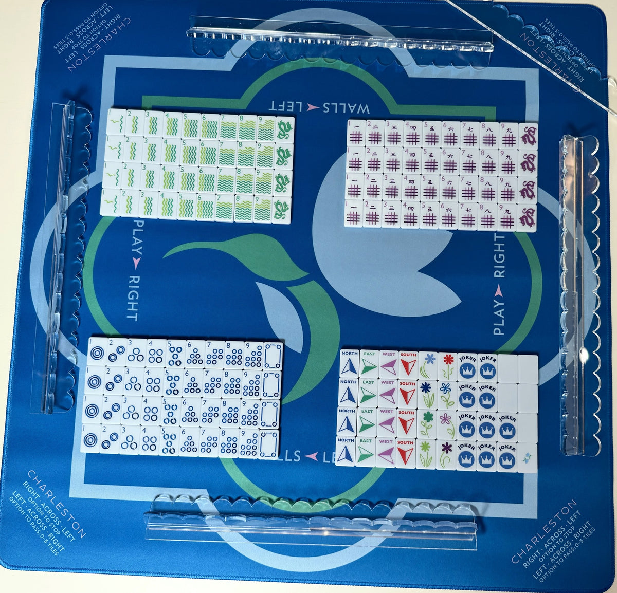 Complete Wild Confetti set laid out on the mat with four acrylic racks