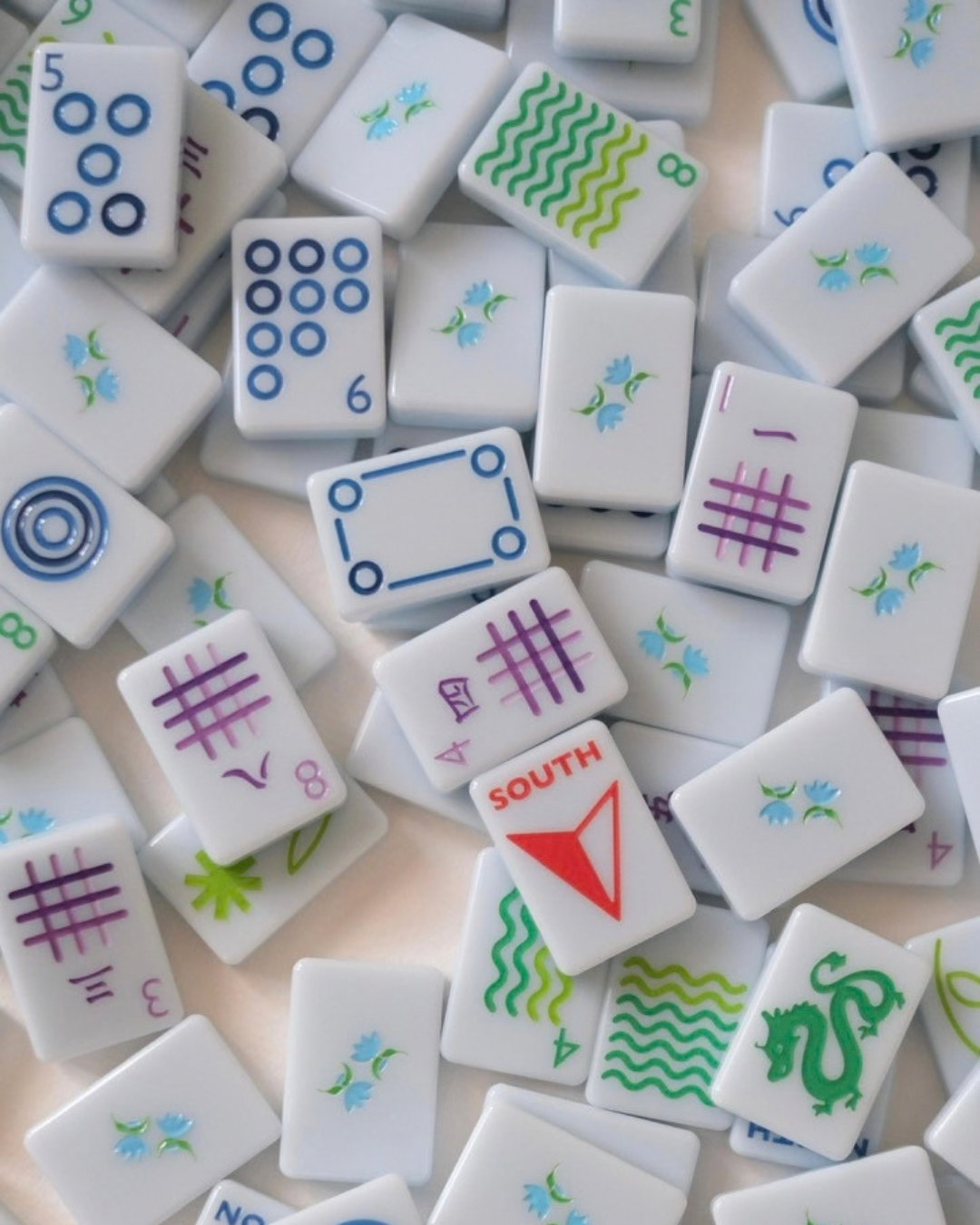 Wild Confetti tiles close up with hummingbird backs