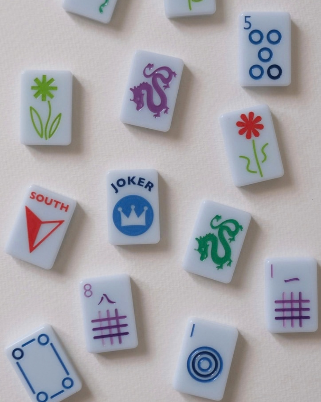 Wild Confetti joker, dragon, flower and wind tiles